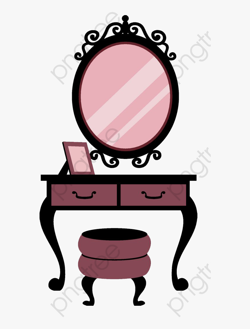 Free Png Teenage Girl Clean Table - Cartoon Vanity, Transparent Png