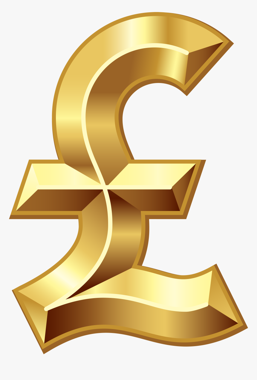 Golden Dollar Sign Png - Gold Pound Sign Png, Transparent Png