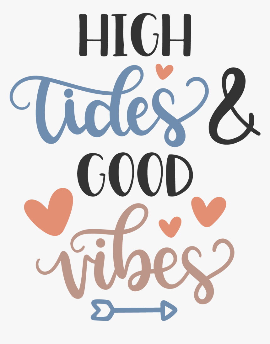 High Tides Good Vibes Clipart , Png Download - Heart, Transparent Png