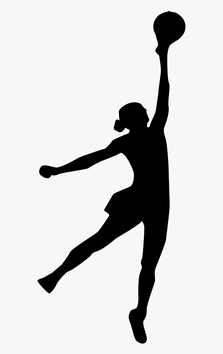 Volleyball Basketball Sport Free Picture - Netball Black And White, HD Png Download