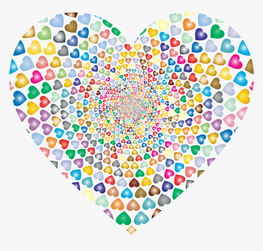 Prismatic Hearts Vortex Heart 3 Clip Arts - Weave Clipart, HD Png Download