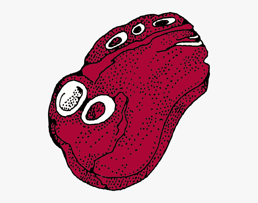 O Bone Roast Svg Clip Arts - T Bone Steak Cartoon, HD Png Download