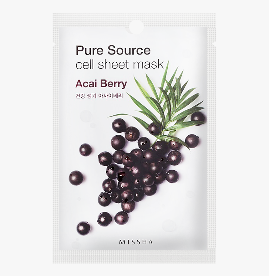 Missha Pure Source Cell Sheet Mask Acai Berry, HD Png Download