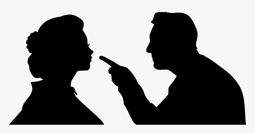 Husband And Wife Blaming Silhouette, HD Png Download