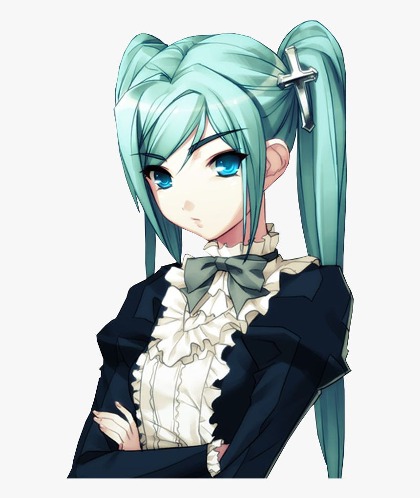 Anime Renders - Serious Anime Girl, HD Png Download