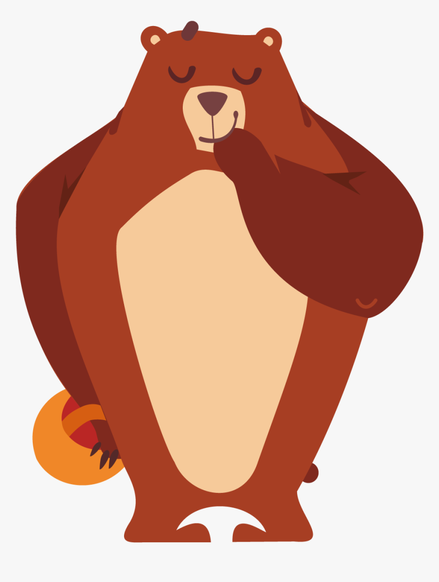 Png Brown Bear Tiger Giant Art Royalty - Bear, Transparent Png
