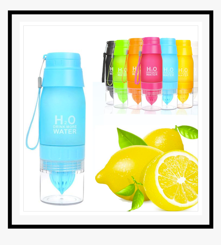 650ml Lemon Bottle-new Arrival - Xmas Gift 650ml Infuser Water Bottle Plastic Fruit, HD Png Download