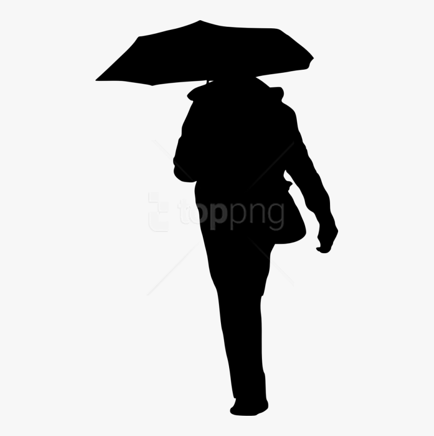 Free Png Woman Umbrella Silhouette Png Images Transparent - Soldier Silhouette Drawing, Png Download