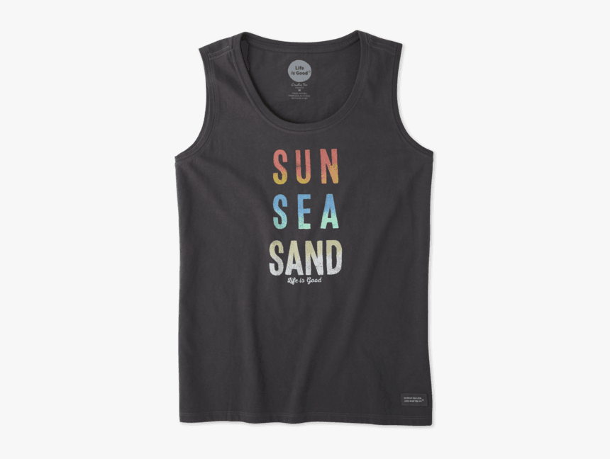 Women S Sun Sea Sand Sleeveless Crusher Scoop - Active Tank, HD Png Download