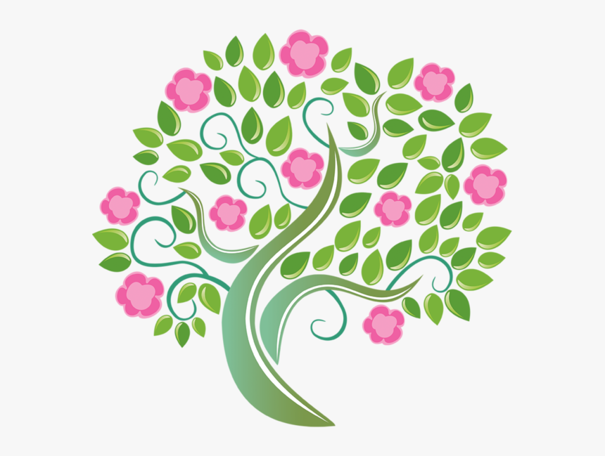 Imágenes Infantiles-arbol De Flores - Family Reunion Background Design, HD Png Download