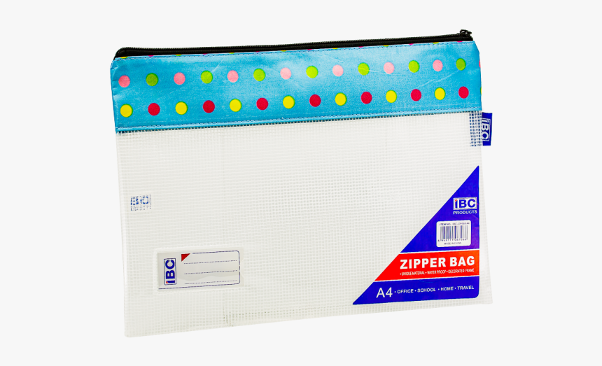 Ibc A4 Zipper Bag Blue Dot - Bag, HD Png Download