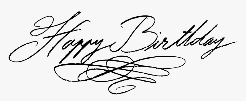 Happy Birthday Handwritten Calligraphy Vector 4 - Calligraphy, HD Png Download
