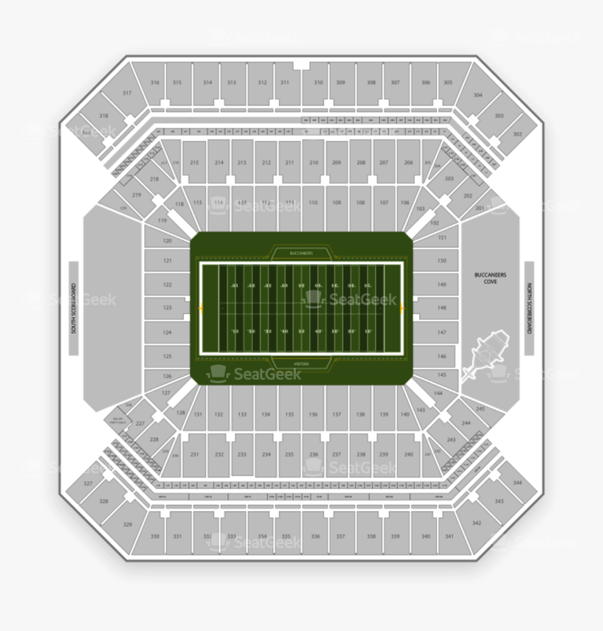American Football Goal Stadium Png - Raymond James Section 334, Transparent Png