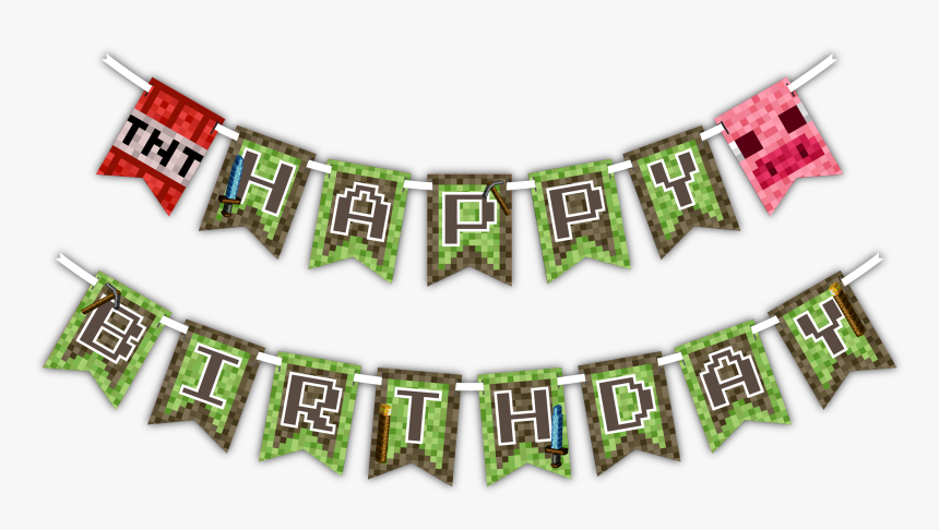 Pixel Mining Happy Birthday - Necklace, HD Png Download