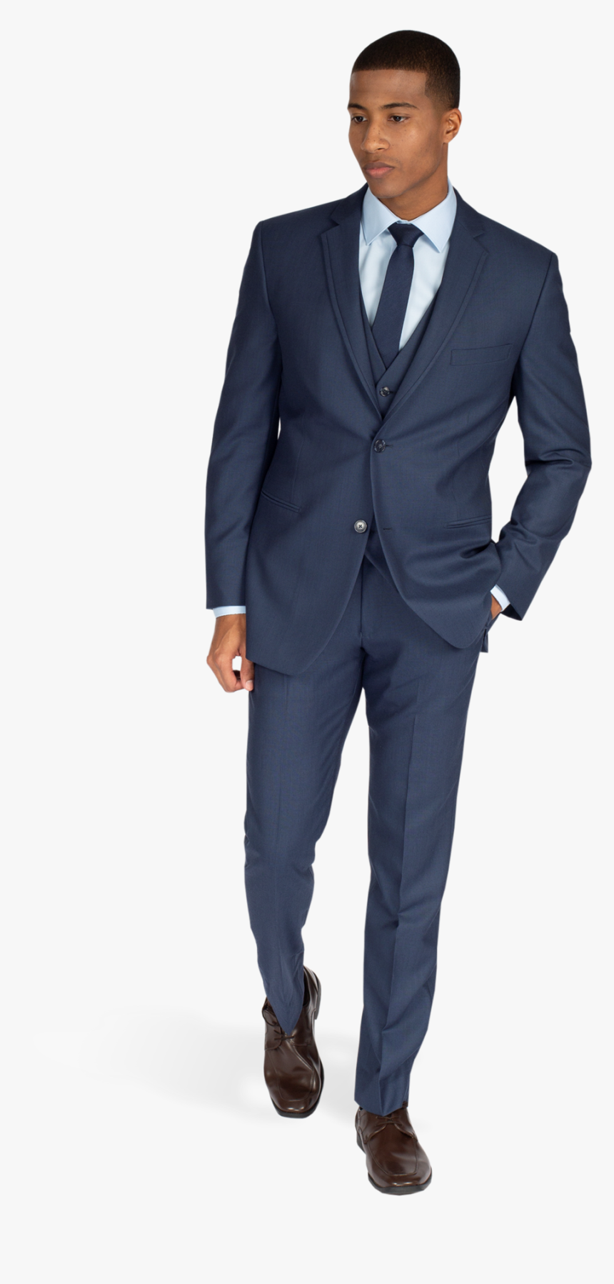 Dark Blue Notch Lapel Suit - Ted Baker Charcoal Suit, HD Png Download