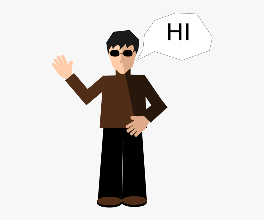 Standing,shoulder,angle - Cartoon, HD Png Download