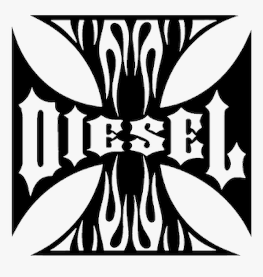 Diesel Flames Maltese Cross Decal High Glossy, Premium - Emblem, HD Png Download