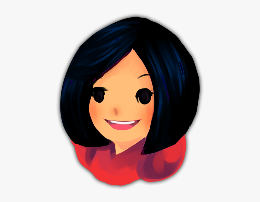 Nocchi, Девушка, Девочка, Girl - Girls Black Hair Cartoon, HD Png Download