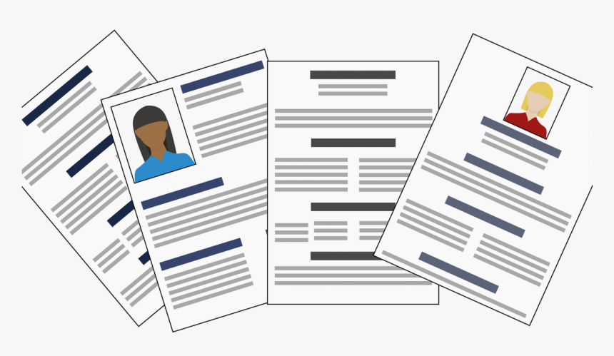 Four Pieces Of Paper With Fake Writing To Look Like - Curriculum Vitae, HD Png Download