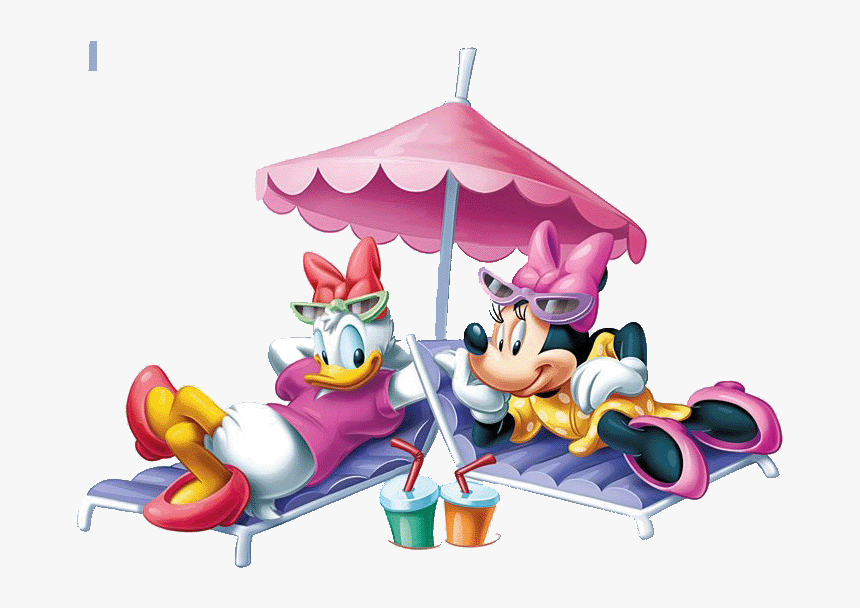 Minnie Mouse And Daisy Duck Disney Daisy Beach Clipart - Minnie Mouse Daisy Clipart, HD Png Download