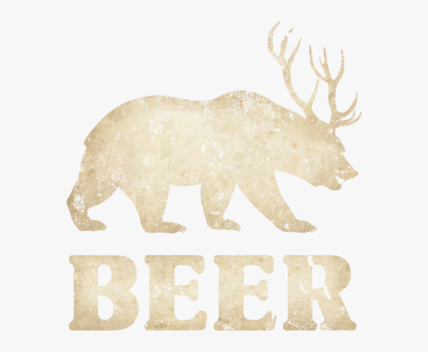 Vintage Bear Deer Beer - Funny Beer Coasters, HD Png Download