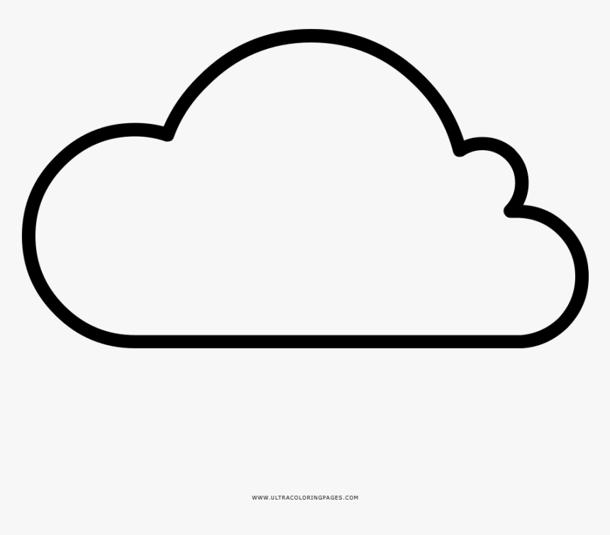 Nuvem Coloring Page - Line Art, HD Png Download