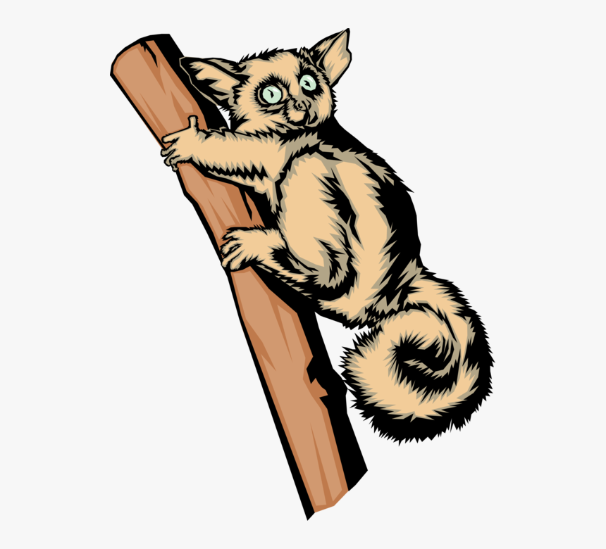 Vector Illustration Of Bright Eyed And Bushy Tailed - Kitten, HD Png Download