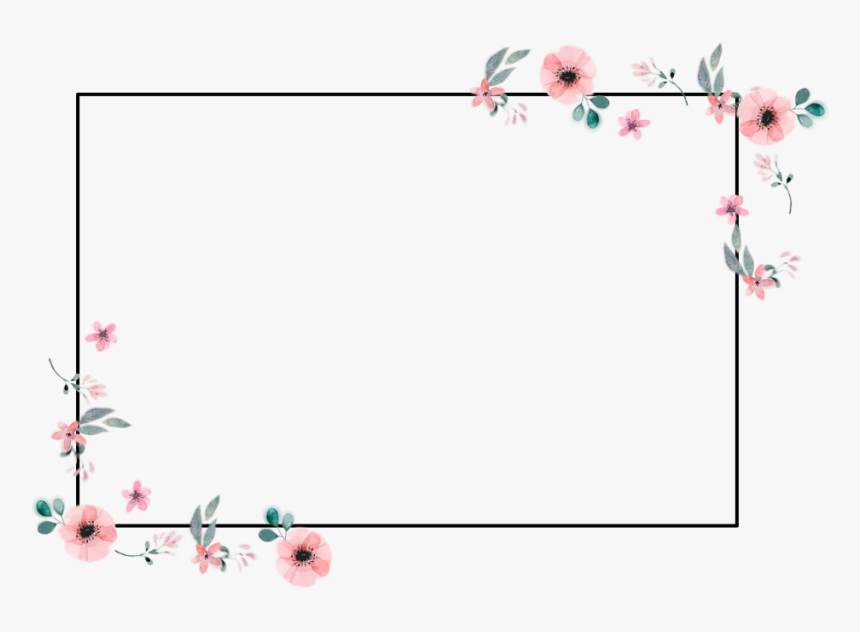 Cadre Rose Fleur Png, Transparent Png