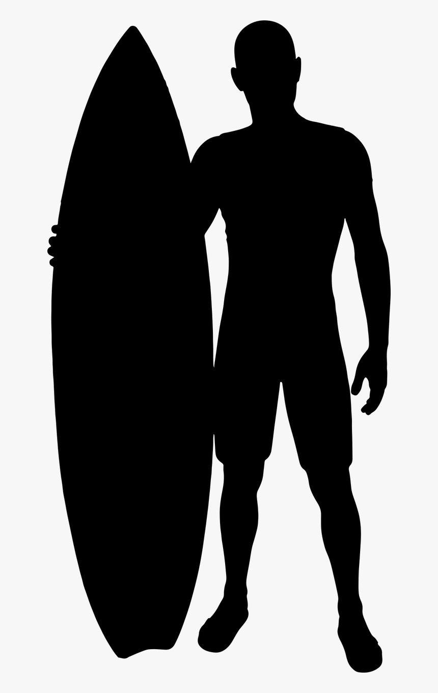 Board Boy Male Free Photo - Male Surfer Silhouette, HD Png Download
