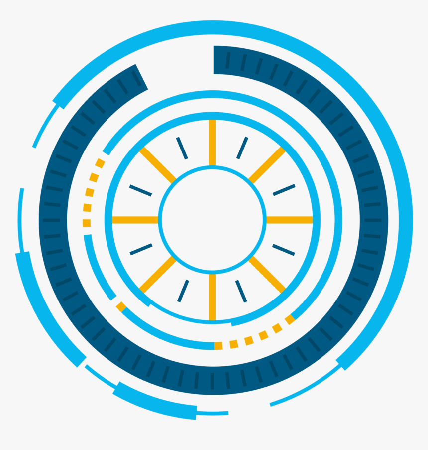 Tech Frontière Bleu Futuriste Cadre Png Et Psd - Round Window Black, Transparent Png