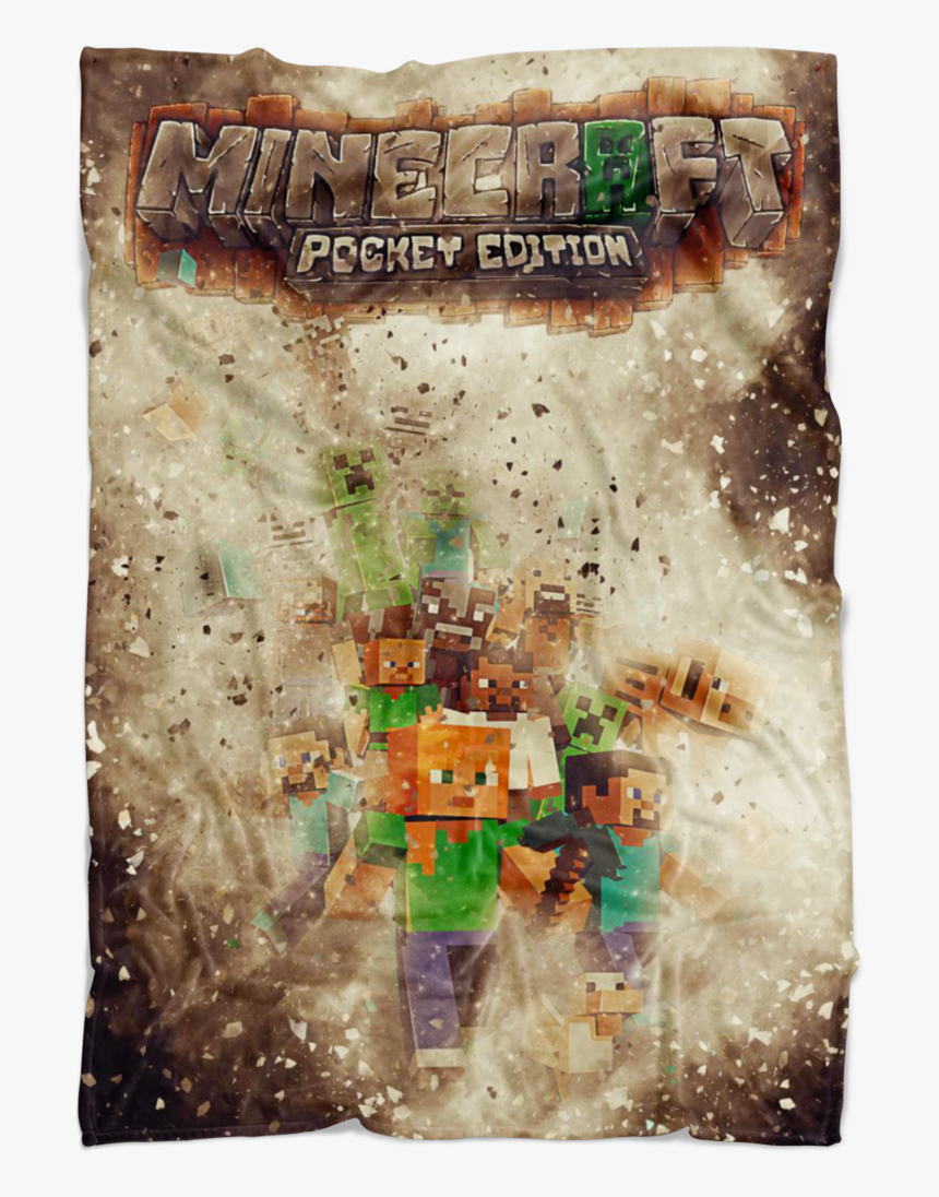 Minecraft Fleece Blanket Destruction Brown Blanket - Book Cover, HD Png Download