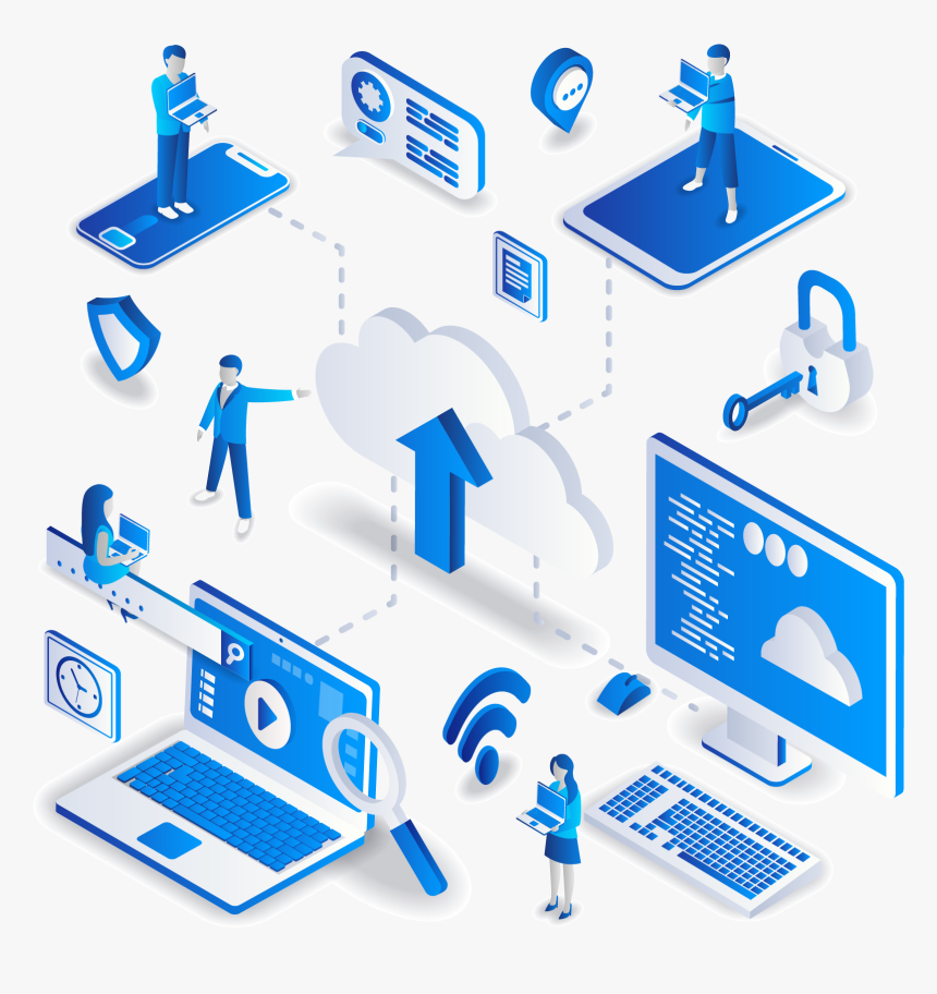 Cloud Computing Isometric, HD Png Download
