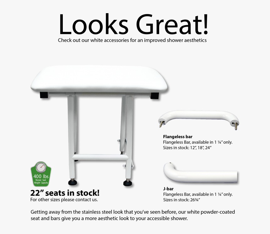 White Powder-coated Accessories - Great Lakes Council, HD Png Download