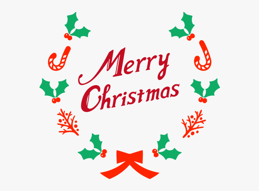 Transparent Christmas Leaf Text Font For Christmas - Merry Christmas Png Text, Png Download