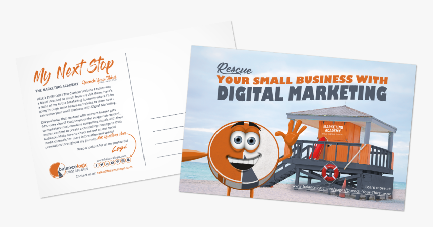 Postcard Digital Marketing - Web Design Marketing Postcards, HD Png Download
