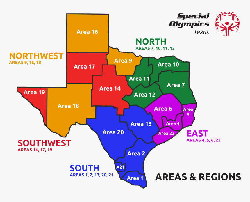 Texas Map - Special Olympics Texas Map, HD Png Download