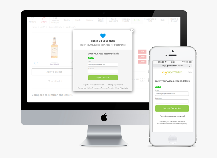 Mock Up Mobile And Imac, HD Png Download