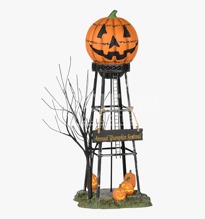 Halloween Water Tower - Water Tower Carved Pumpkin, HD Png Download