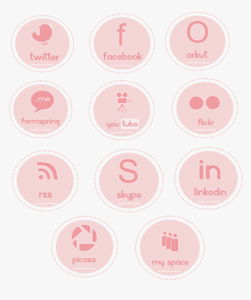 Icones De Redes Sociais Fofos , Png Download - Cosmetics, Transparent Png