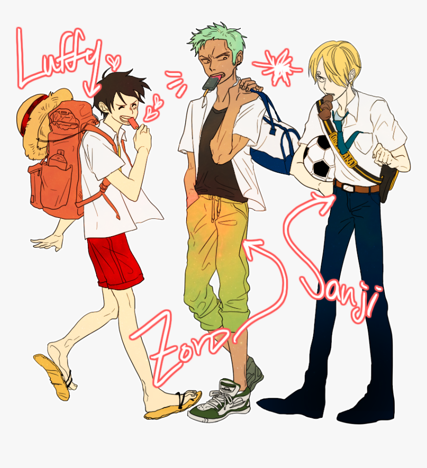 #luffy #zoro #roronoa #sanji #onepiece #mugiwara #strawhat - Cartoon, HD Png Download
