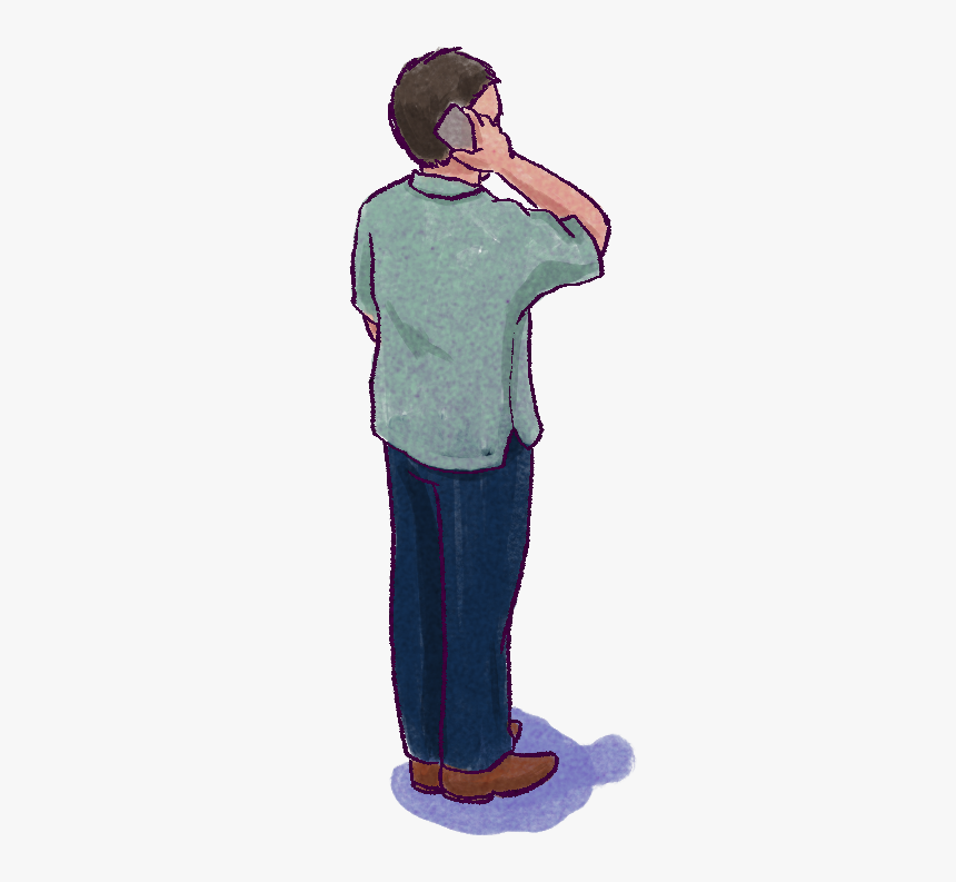 Employee Talking On Smartphone - Standing, HD Png Download