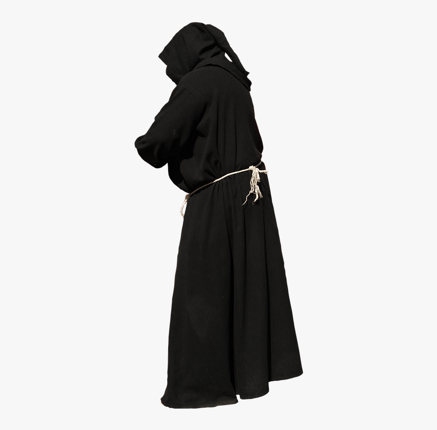 Monk Black Gown Hands Not Visible - Hoodie, HD Png Download