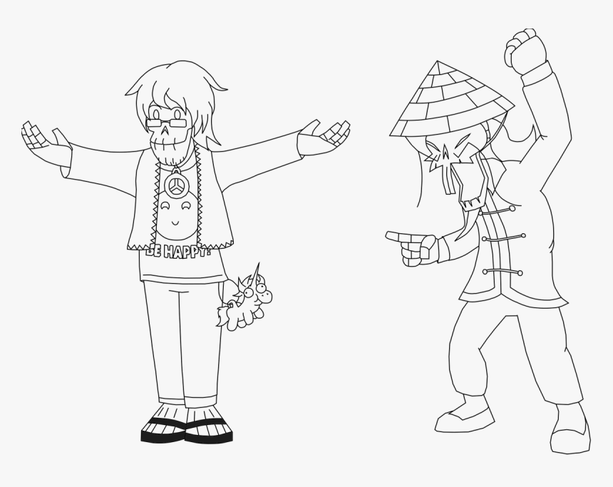 Fully Re-drawn And Colored Tcr Mr Optimism And Mr Fortune - Line Art, HD Png Download