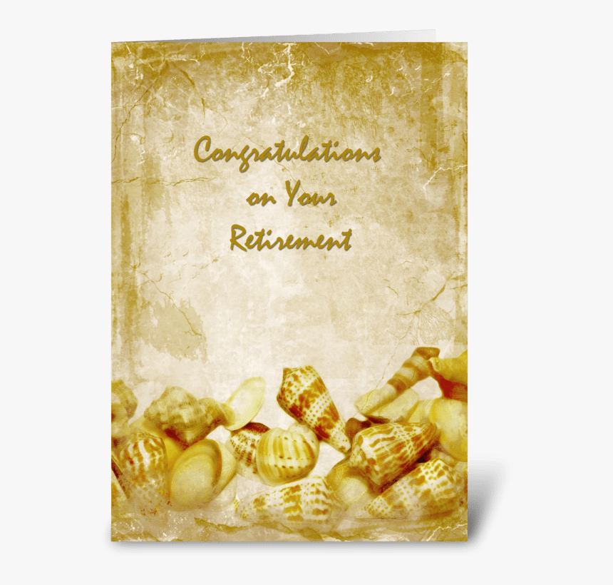 Antique Sea Shells Retirement Greeting Card - Poster, HD Png Download