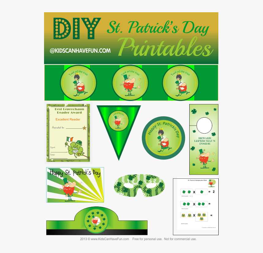 Patricks Day Printables - St Patricks Day Kids Parties, HD Png Download