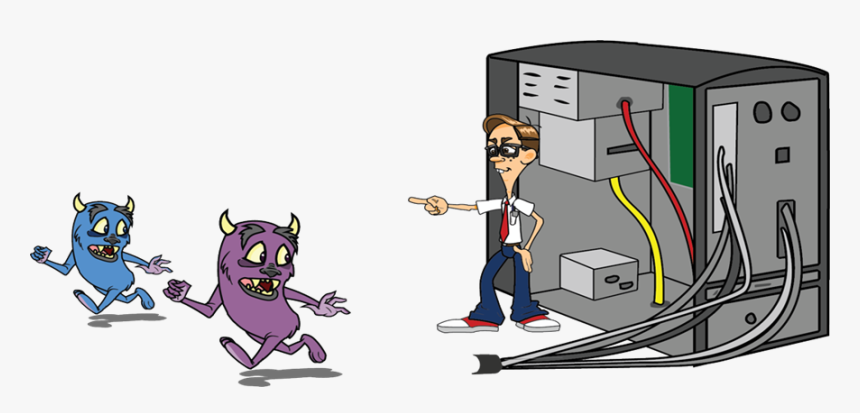 Cartoon Computer Viruses, HD Png Download