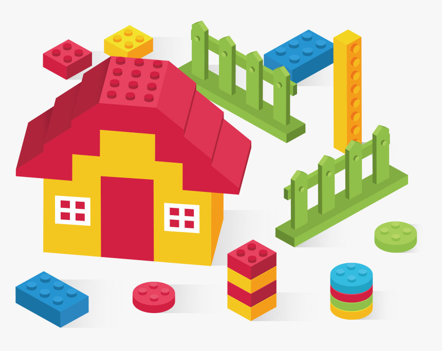 Toy Blocks Apple Clipart Clipart Freeuse Library Toy - 樂高 矢量, HD Png Download