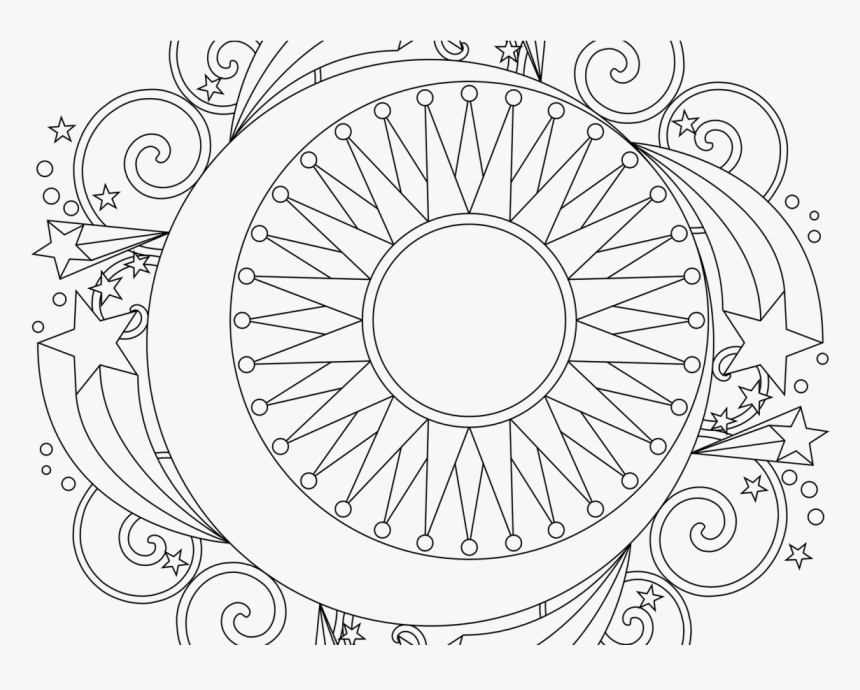 Asymmetrical Mandala Coloring Pages, HD Png Download