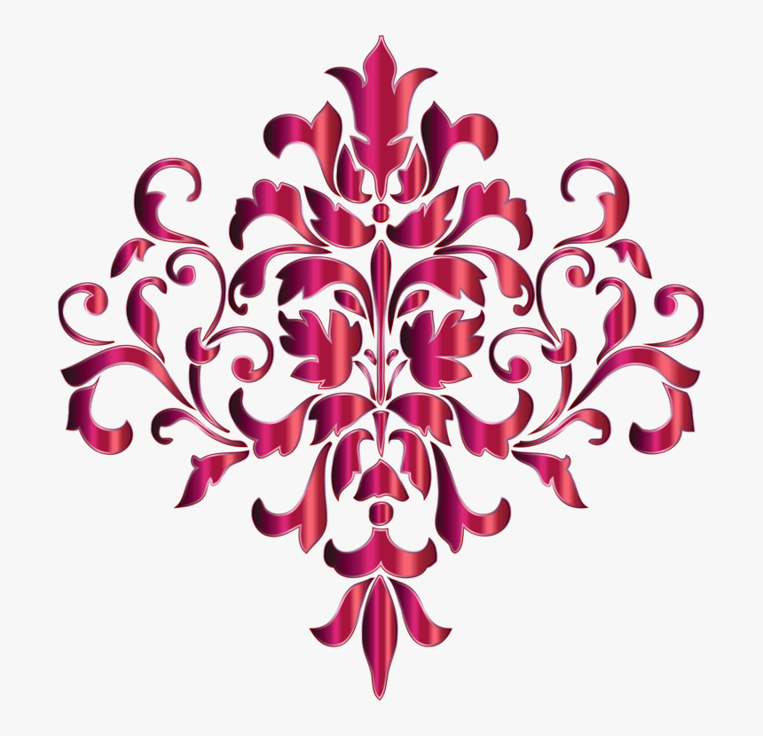 Stencil Designs Damask Visual Arts - Transparent Damask Png, Png Download
