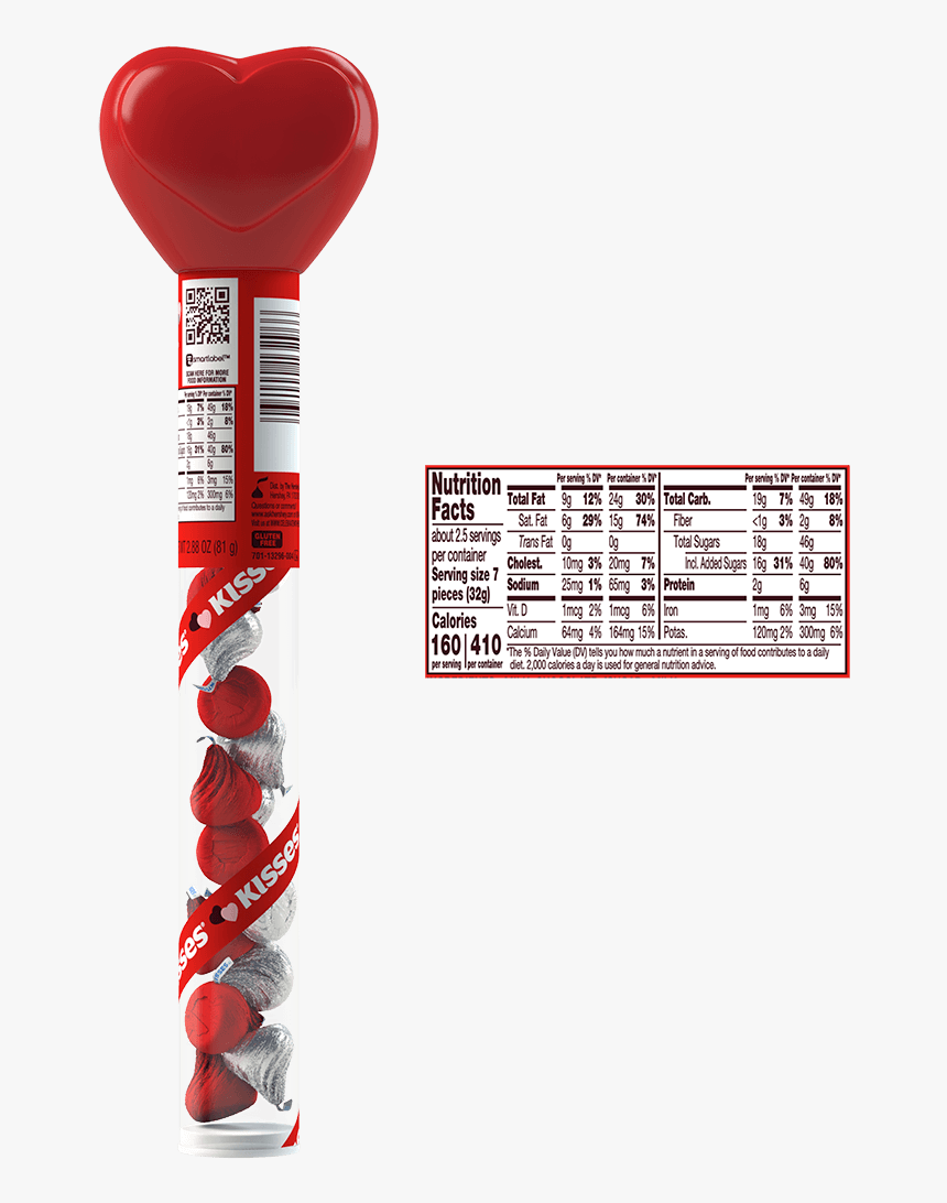 Image Of Hershey S Kisses Valentine S Milk Chocolates - Heart, HD Png Download